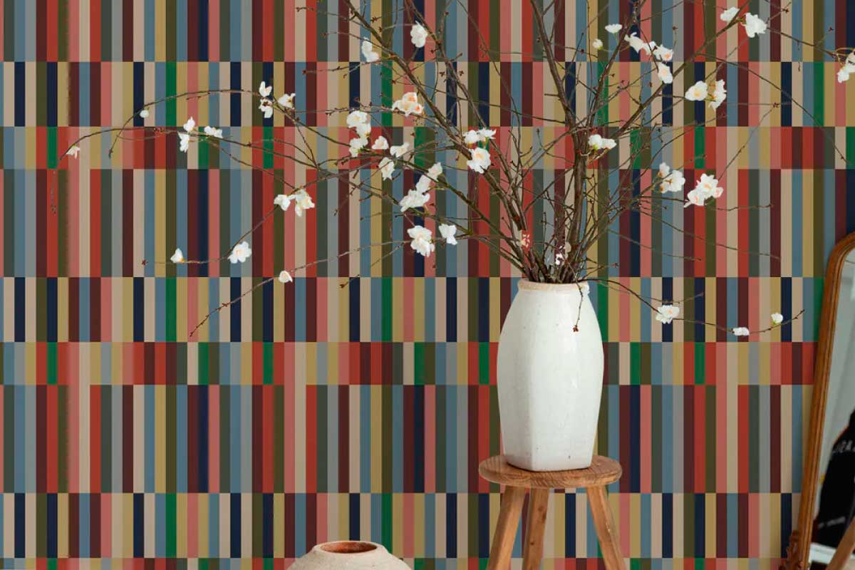 Our Warm Earth Tones wallpaper collection celebrates the rich beauty of terracotta, olive green, and autumnal hues through a harmonious mix of vintage patterns, bold geometrics, and refined stripes.