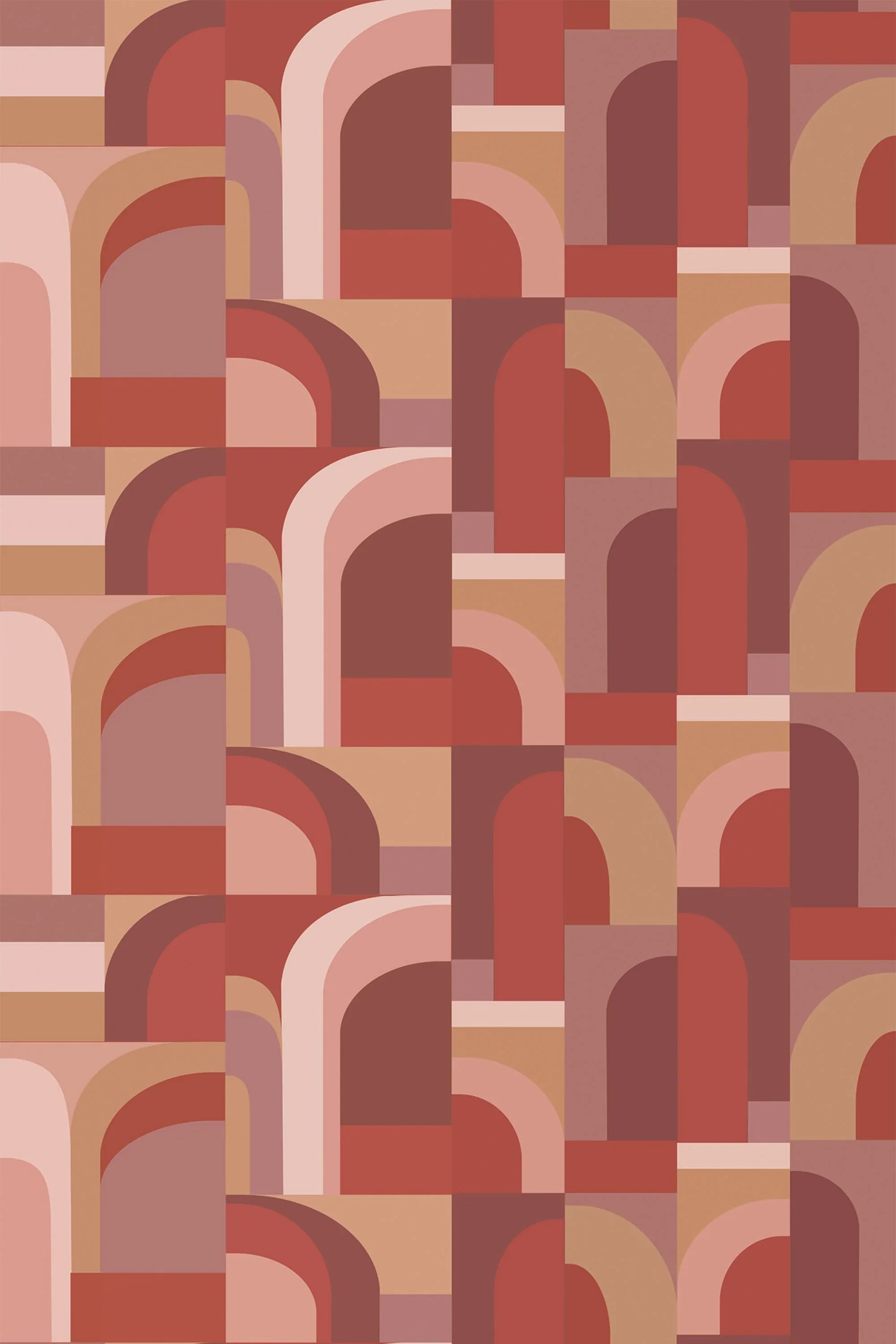 Red retro peel and stick wallpaper for walls