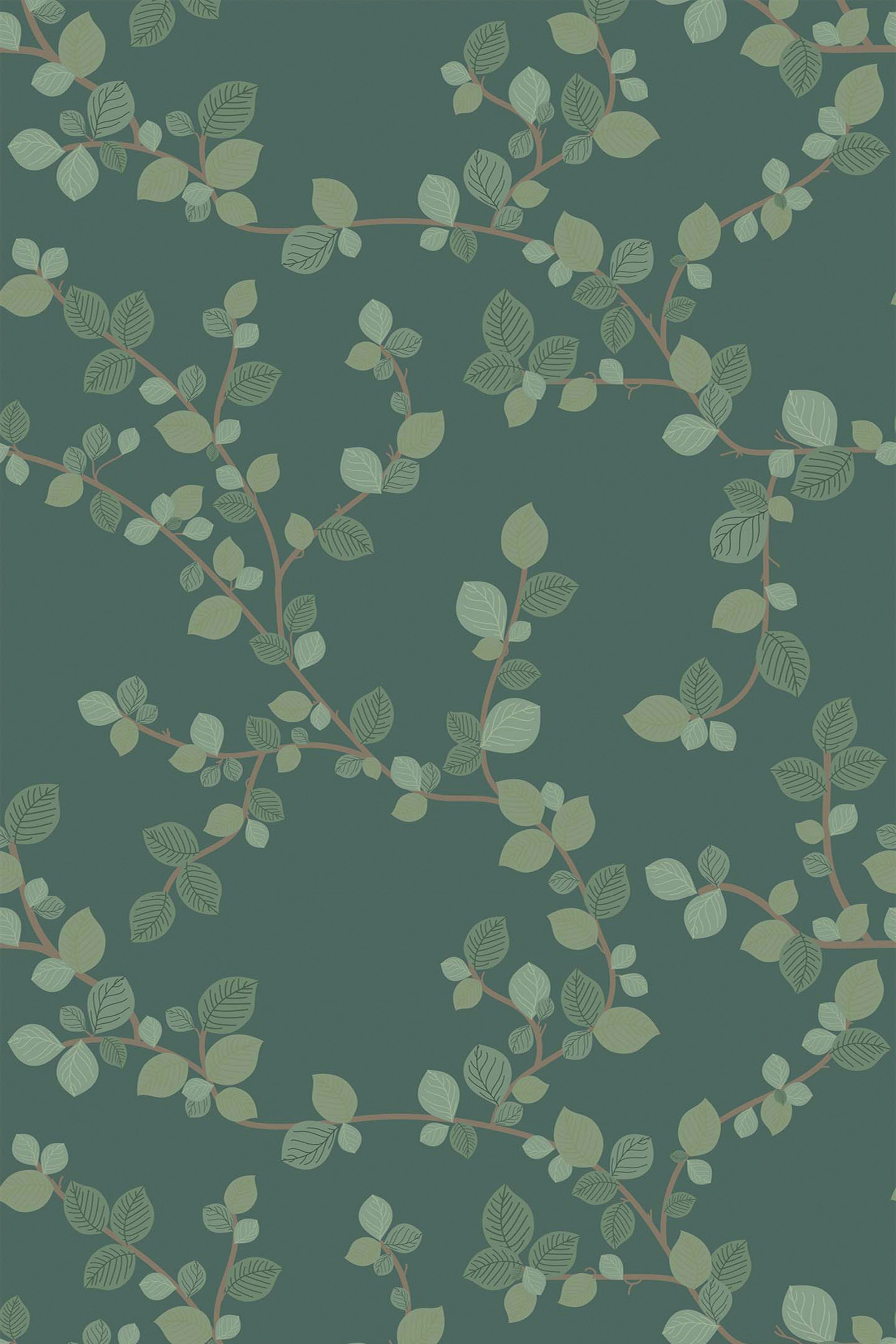 green botanical leaf wallpaper for walls