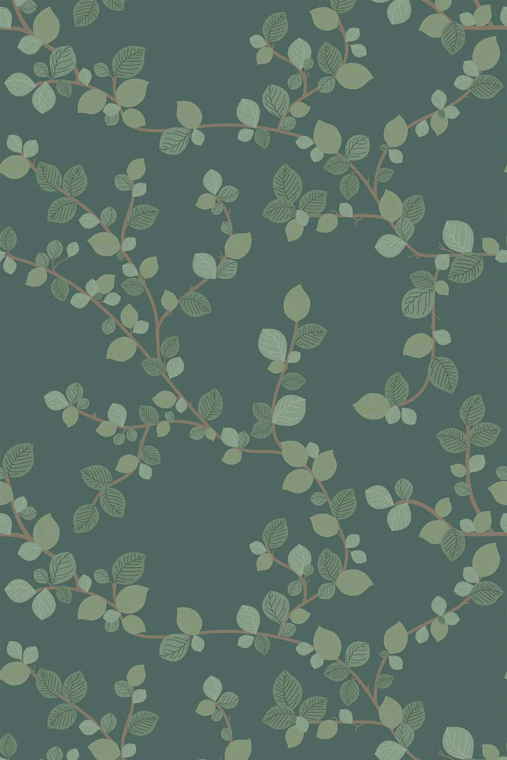 green botanical leaf wallpaper for walls