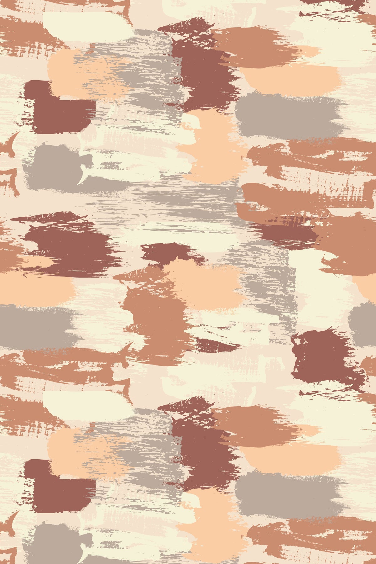 Abstract neutral brushstroke wallpaper pattern in warm earthy tones