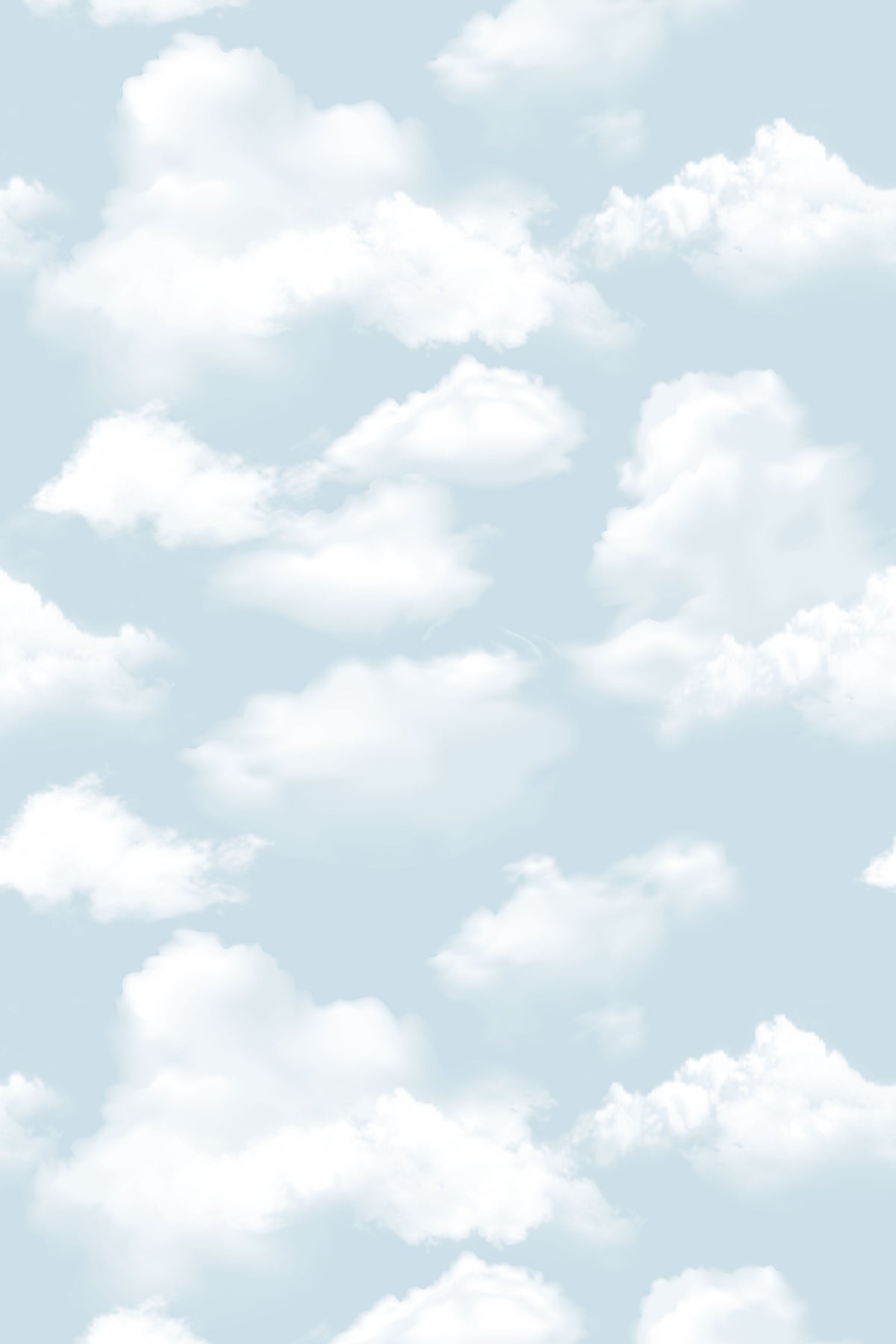 Wallpaper with white realistic clouds