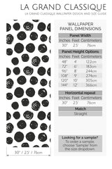 brush stroke dots peel and stick wallpaper specifiation