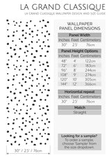 spotted peel and stick wallpaper specifiation
