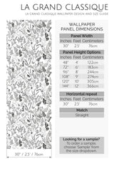 forest line art peel and stick wallpaper specifiation