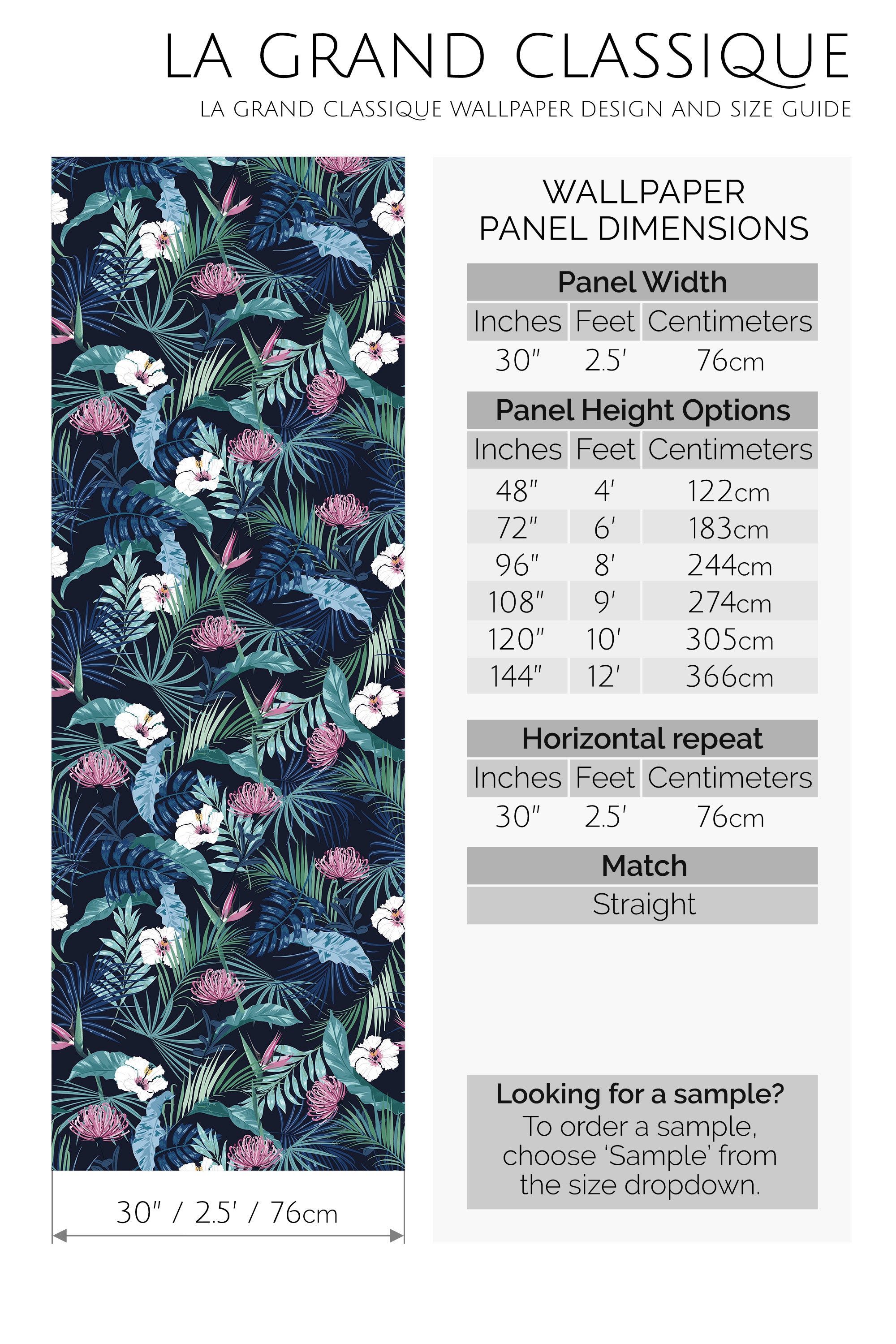 dark tropical flowers peel and stick wallpaper specifiation