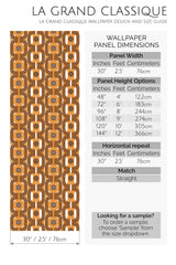 retro brown peel and stick wallpaper specifiation
