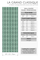 retro green peel and stick wallpaper specifiation