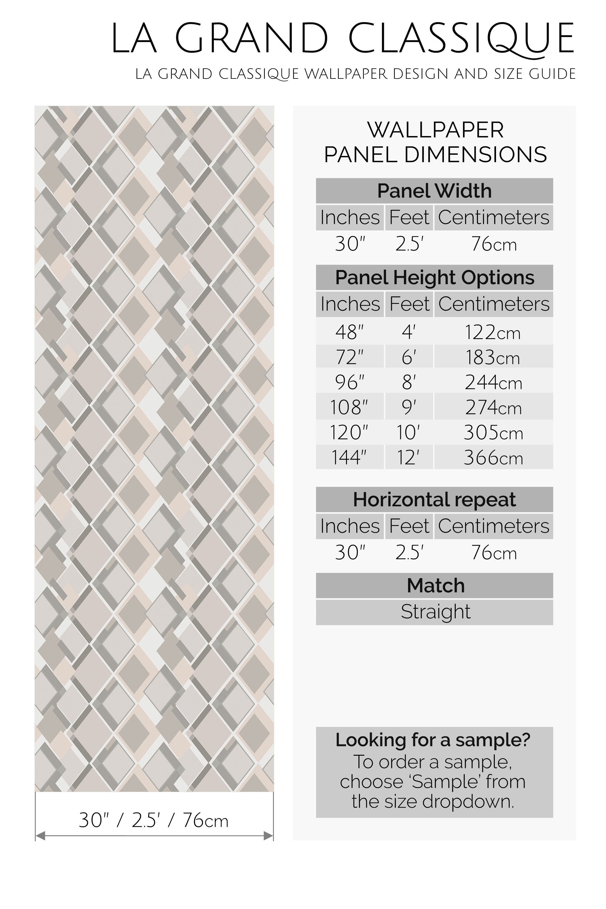 gray retro geometric peel and stick wallpaper specifiation