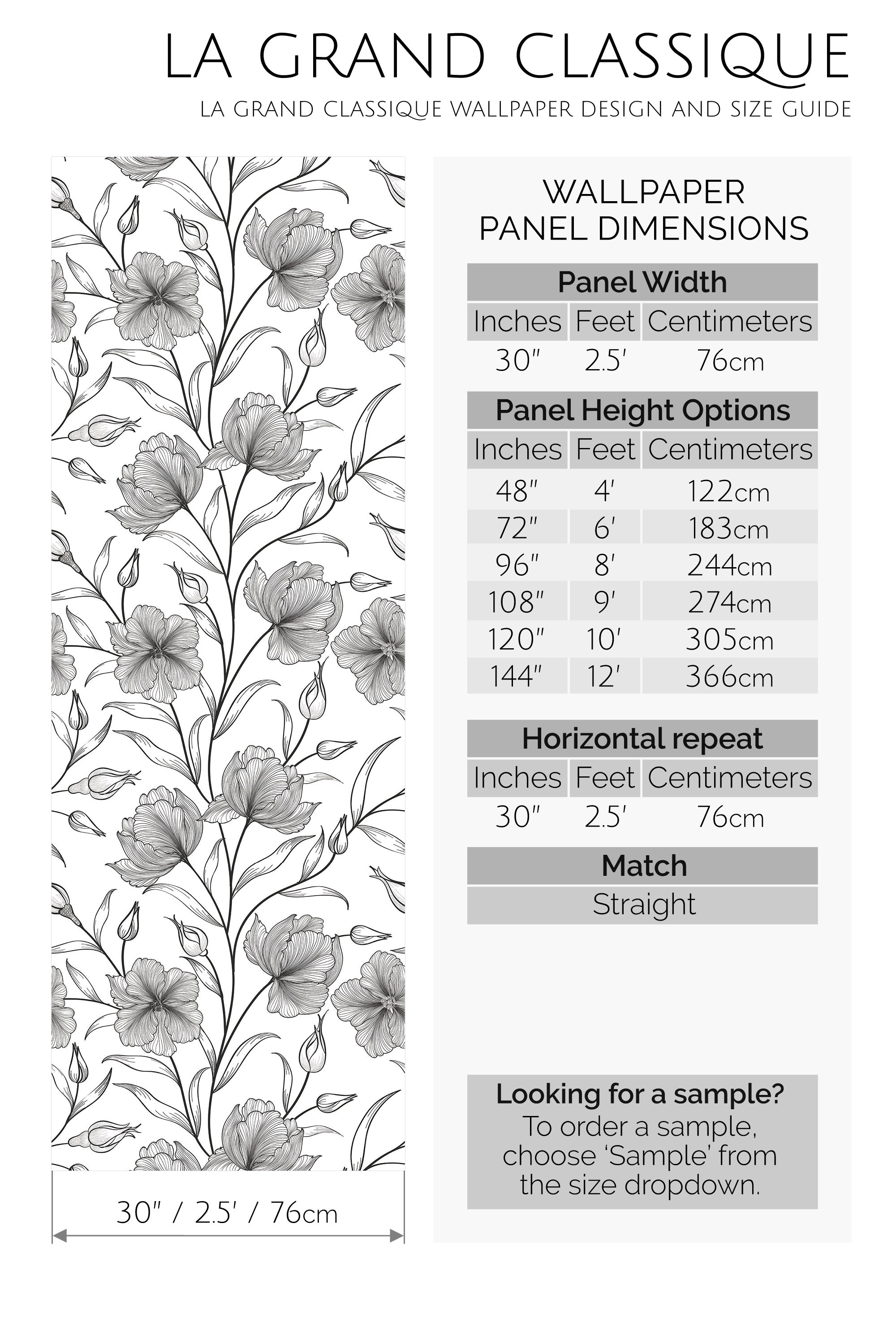 big luxury floral peel and stick wallpaper specifiation