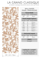 old-school floral peel and stick wallpaper specifiation
