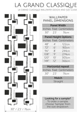 bold geoemtric stroke peel and stick wallpaper specifiation