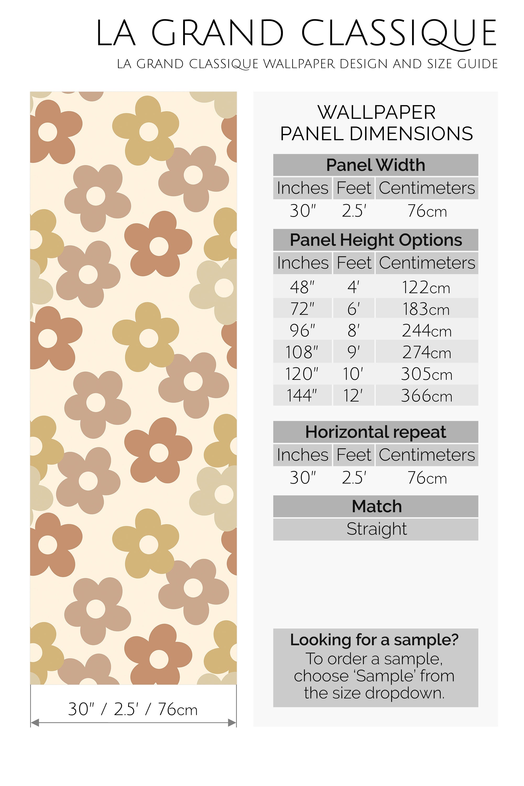 simple floral peel and stick wallpaper specifiation