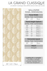 leaves line art peel and stick wallpaper specifiation