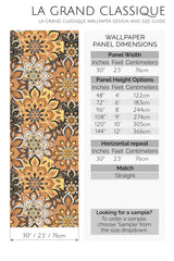colorful mandala peel and stick wallpaper specifiation