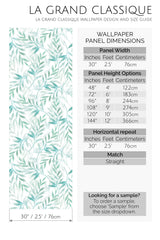 watercolor leaf peel and stick wallpaper specifiation