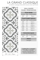 gray french tile peel and stick wallpaper specifiation