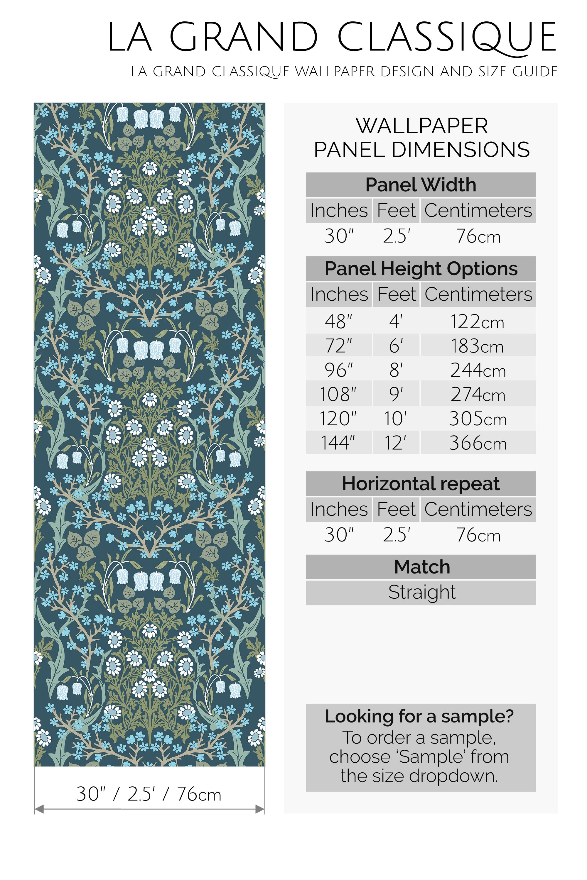 victorian garden peel and stick wallpaper specifiation