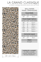 leopard peel and stick wallpaper specifiation