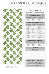 green leaves peel and stick wallpaper specifiation