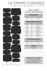 black retro shape peel and stick wallpaper specifiation