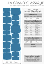 blue retro shape peel and stick wallpaper specifiation