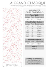 dotted print peel and stick wallpaper specifiation
