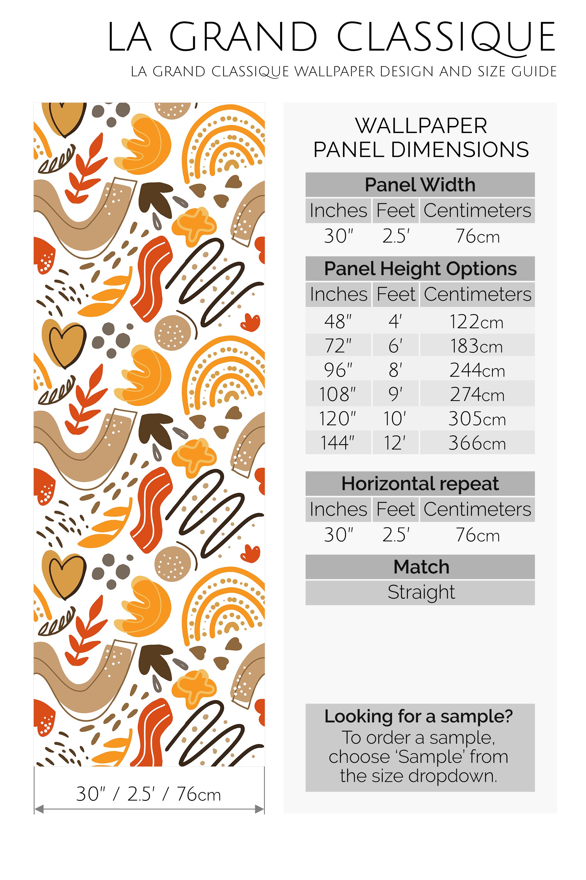 boho shape peel and stick wallpaper specifiation