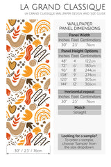 boho shape peel and stick wallpaper specifiation