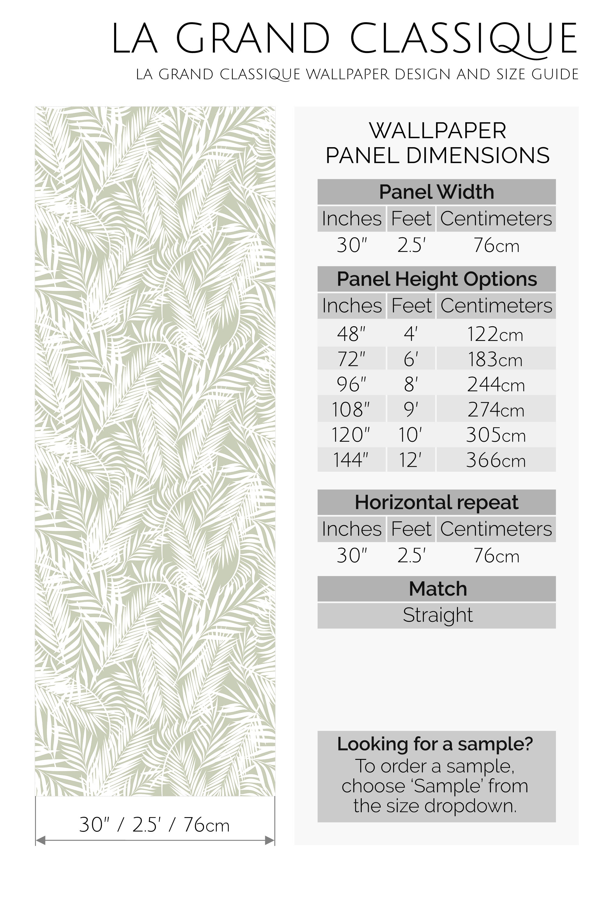 palm leaves peel and stick wallpaper specifiation