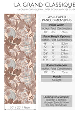 palm peel and stick wallpaper specifiation