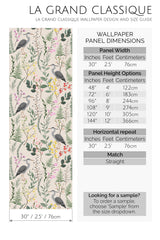 bird peel and stick wallpaper specifiation