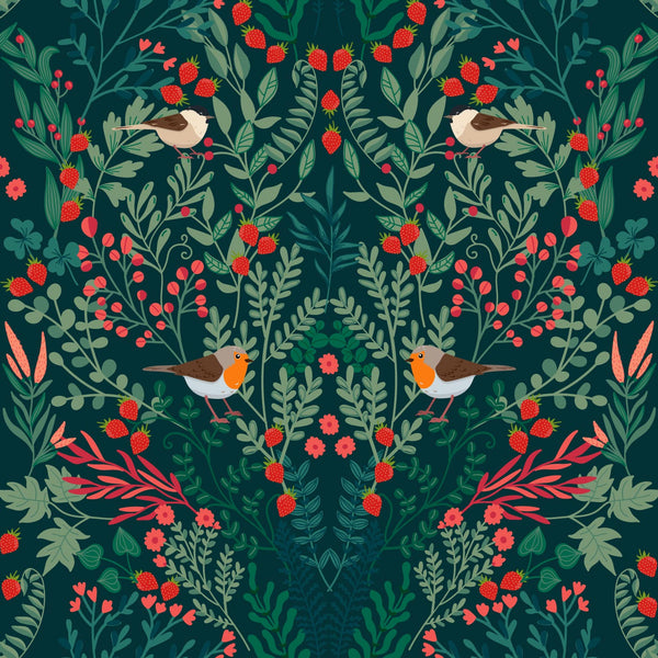 Green custom strawberry design