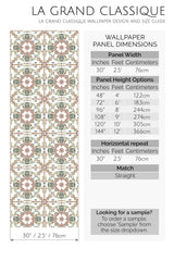 neutral tile peel and stick wallpaper specifiation