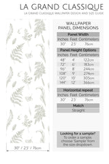 fern peel and stick wallpaper specifiation