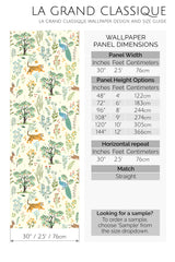 menagerie peel and stick wallpaper specifiation