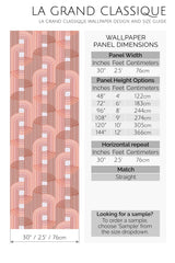 pink luxury arch peel and stick wallpaper specifiation