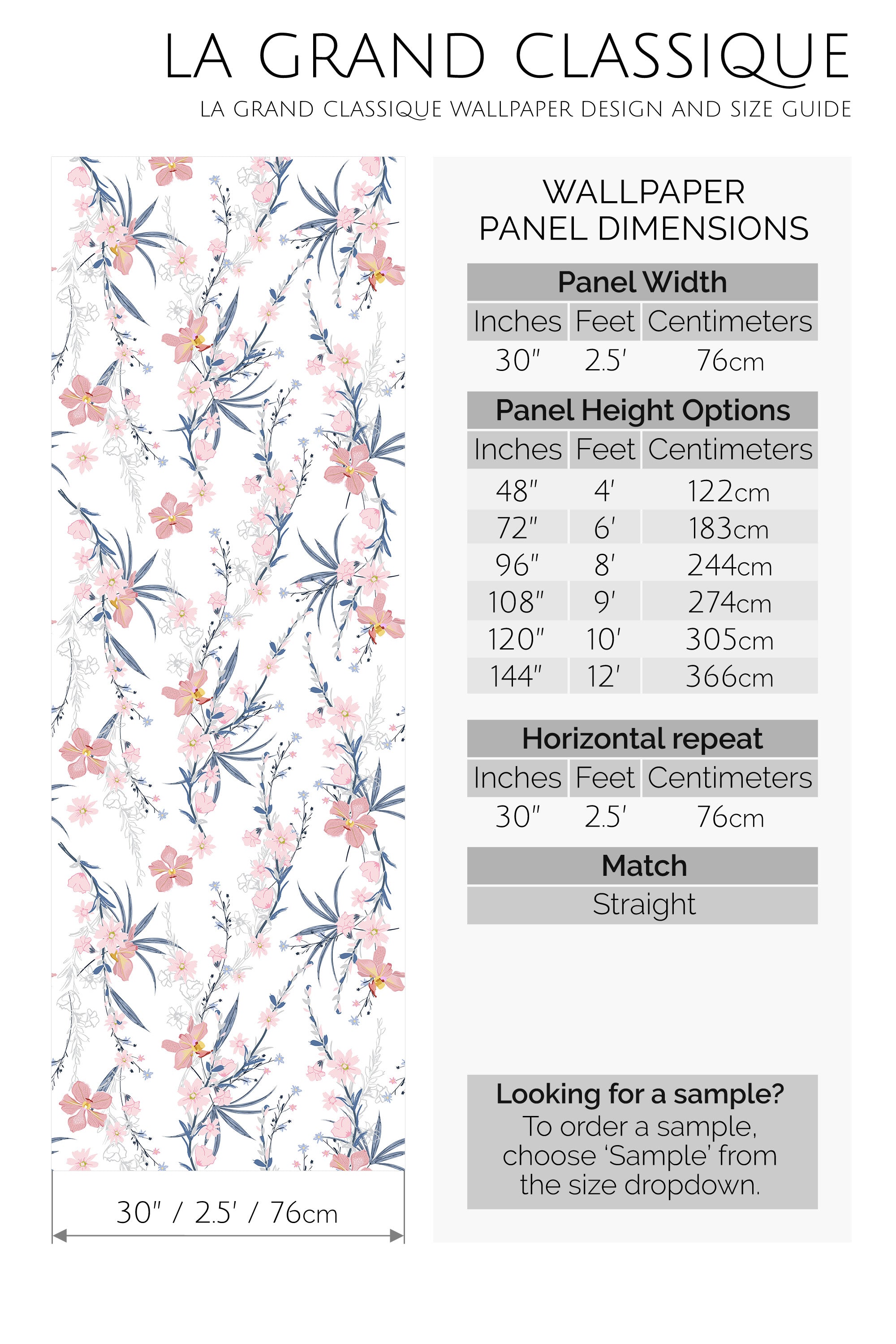 watercolor flower peel and stick wallpaper specifiation