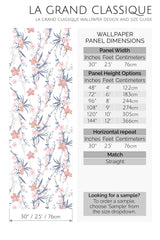 watercolor flower peel and stick wallpaper specifiation