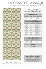 rose arch peel and stick wallpaper specifiation