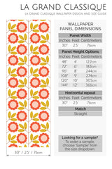 eclectic floral peel and stick wallpaper specifiation