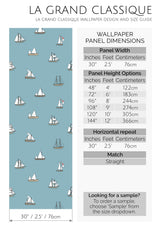 sailboats peel and stick wallpaper specifiation