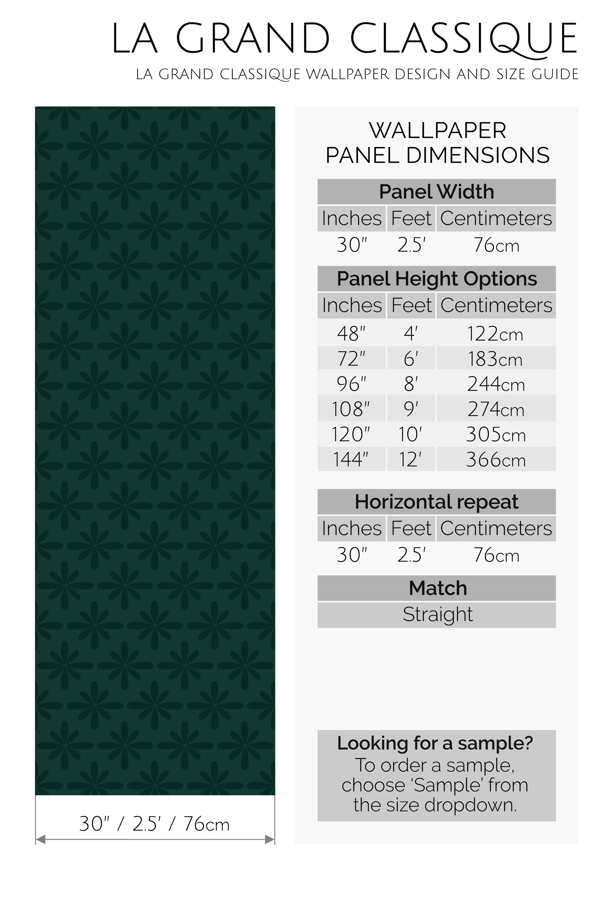 forest green floral peel and stick wallpaper specifiation