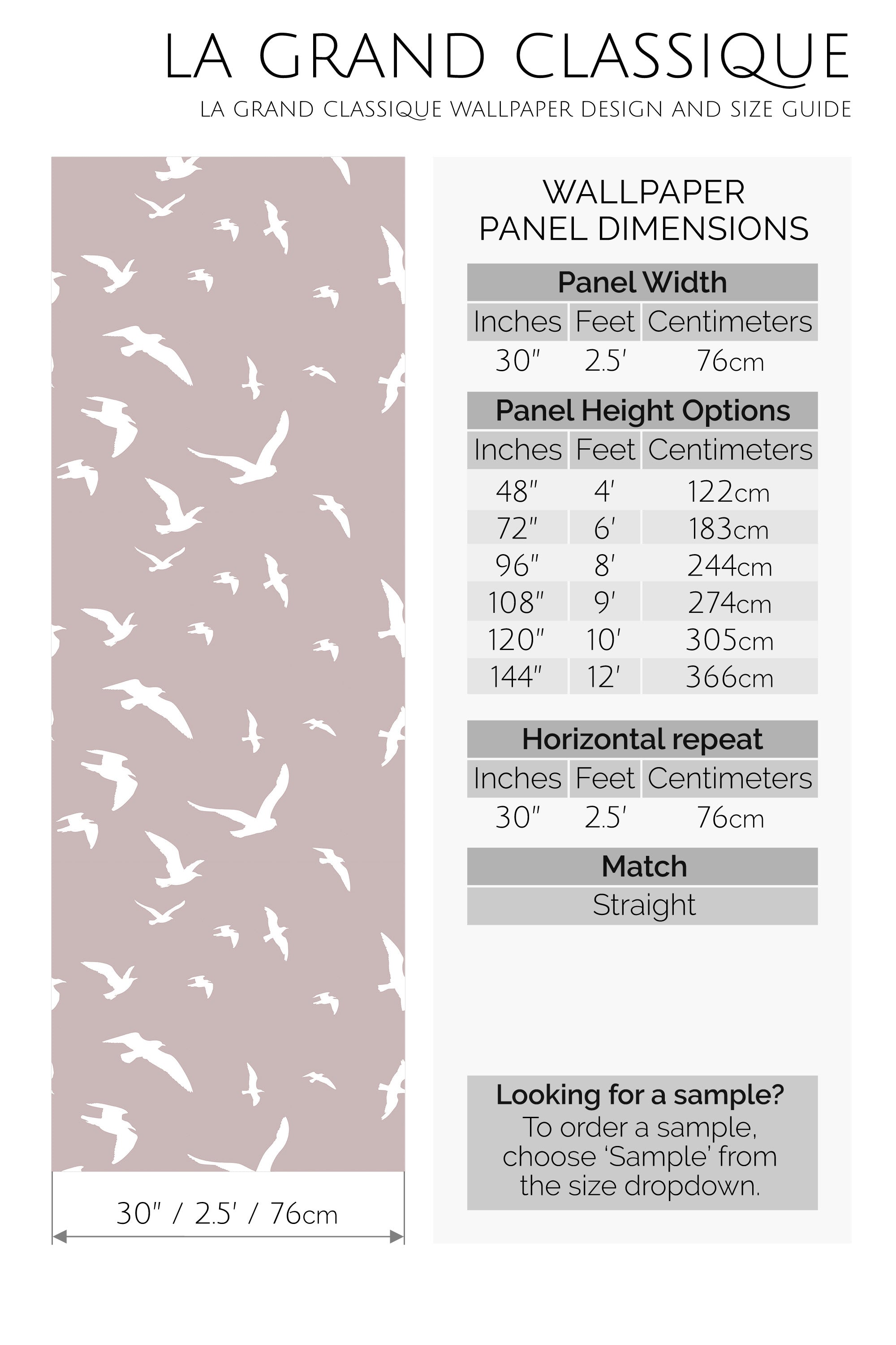 small flying birds peel and stick wallpaper specifiation