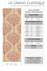 red oak trees peel and stick wallpaper specifiation