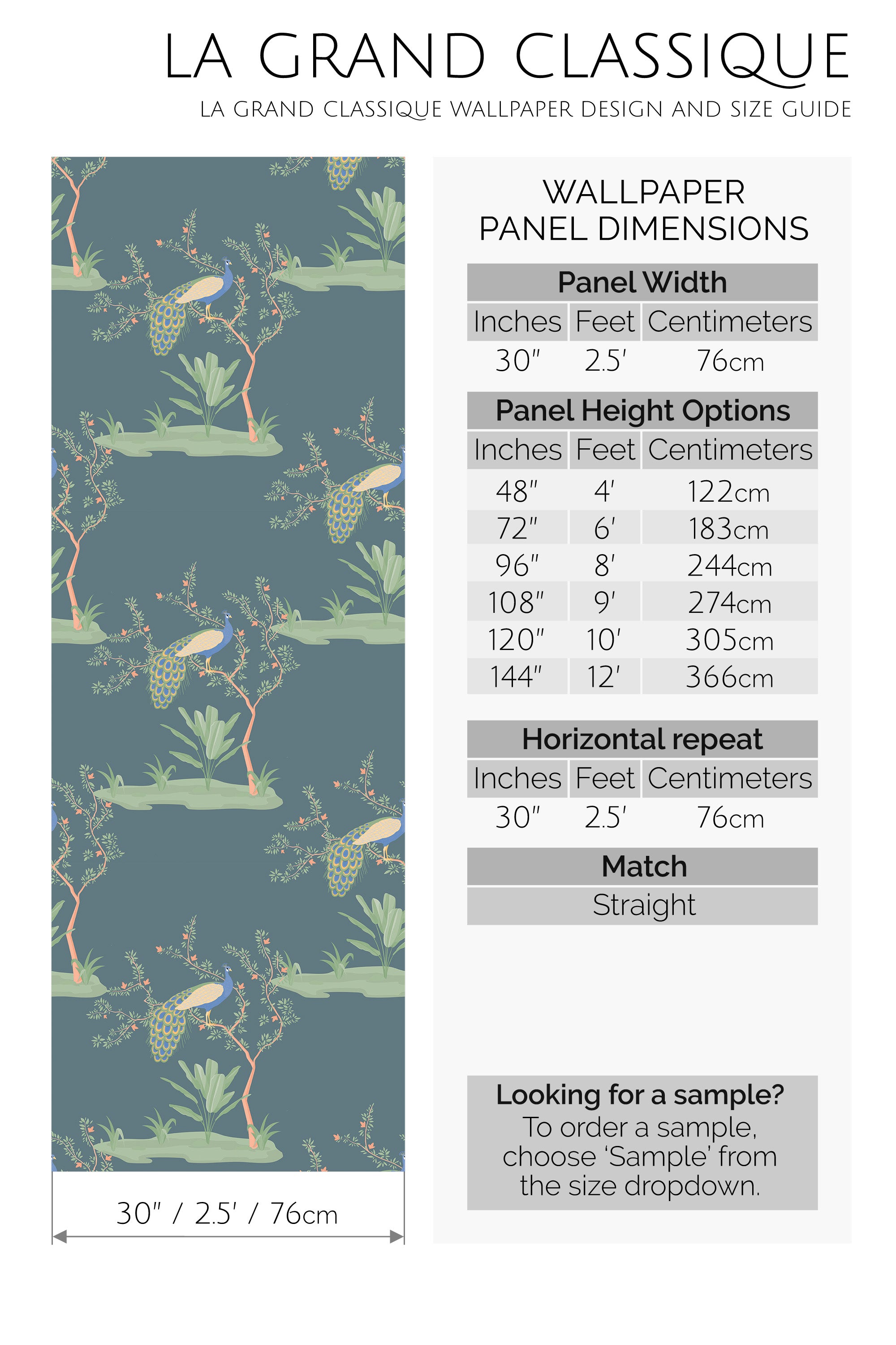 dreamy peacock peel and stick wallpaper specifiation