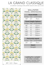 abstract sunflower peel and stick wallpaper specifiation