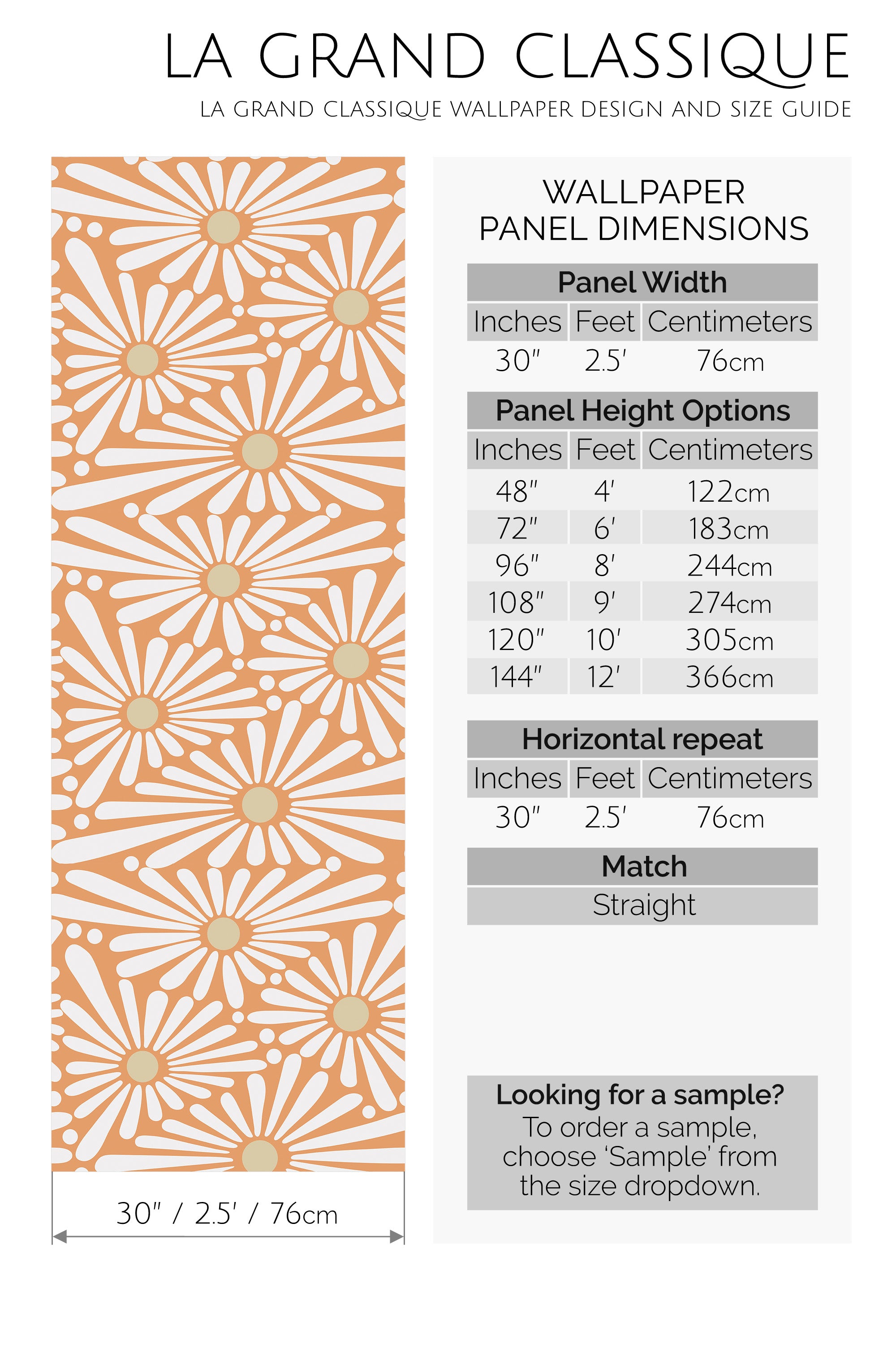 funky sunflowers peel and stick wallpaper specifiation