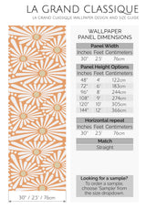 funky sunflowers peel and stick wallpaper specifiation