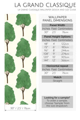 watercolor forest peel and stick wallpaper specifiation